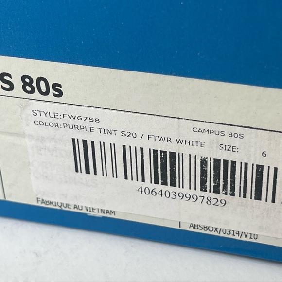 NWT Adidas Campus 80s Light Purple Sneakers leather , lavender - Picture 7 of 16